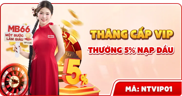THƯỞNG 5% NẠP ĐẦU MỖI LẦN THĂNG CẤP VIP — MB66